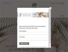 Tablet Screenshot of hopeandfortune.com